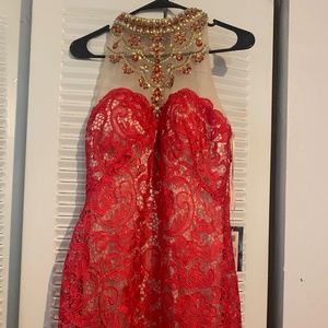 Party dress has rhinestones size 14 with tags new